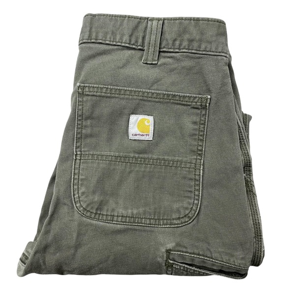 Carhartt Other - Carhartt Pants Mens 32x32 Green Rugged Flex Relaxed Canvas Carpenter Workwear